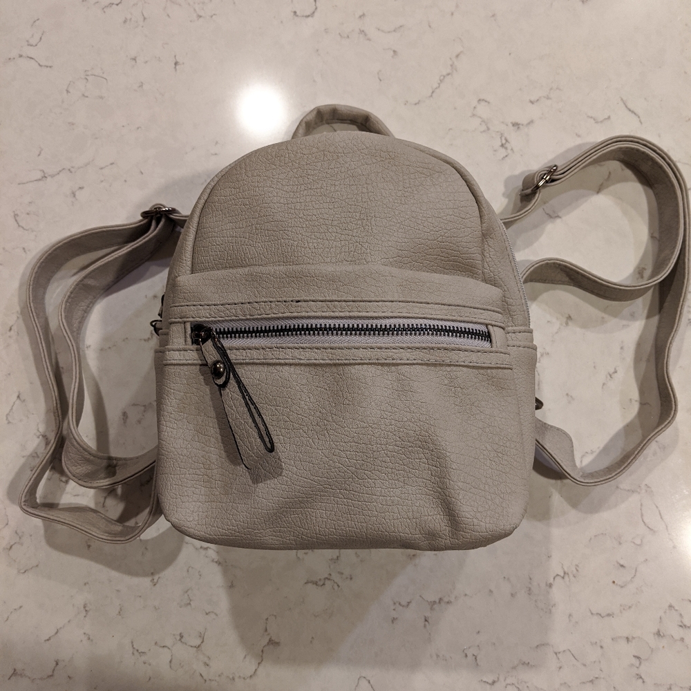 Gray Mini Backpack